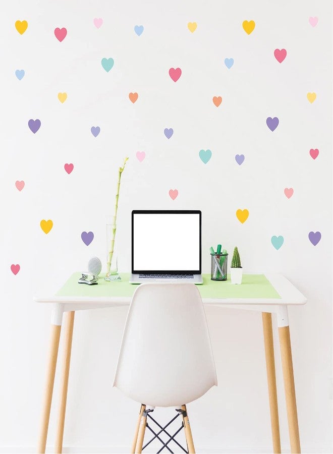 CELAENO Colorful Heart Wall Decal Stickers for Girls Bedroom Removable Heart Wall Stickers for Kids Baby Nursery Room Decorations - Image 2